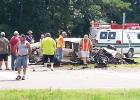 After running a stop sign, Jake Greene was airlifted to the regional MED when his Impala struck a tractor trailer at the intersection of Highway 138 and Highway 100. Photo by Jim Zeigler