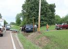 Law enforcement officials said the driver of the red Dodge truck struck the Dodge Caravan as the van was turning into a driveway. The driver and two passengers of the van were transported to the hospital.