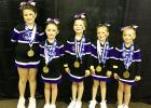  Hardeman County girls who are members of the squad are (left to right): Addison Hyman, Lillie Hickey, Katelann Borden, Lily Porch, Addie Gay. 