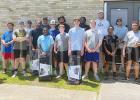 Local coaches and former players, including Bolivar Central standout and Southern Miss lineman Briason Mays hosted a football camp for players 5th grade and up on May 14. Photo courtesy of Brian Mays. 