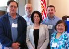 Pictured (l-r): Dennis Gregg, Randall Rice, Mary Mancini, Amos Powers, and Meryl Rice. 