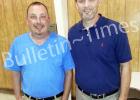 Chris Vales, left, and David Vincent told attendees at the Middleton community meeting how the Warriors Center turned their lives around by helping them develop self-worth and find God’s purpose in their lives. Both men now work with the center. Vincent is the executive director.