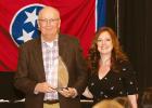 James Gregory, Plant Manager of EP Minerals, and Hardeman County Chamber of Commerce Director Laura Hall.