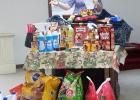 Charla Cooper, President of Hardeman Adoptable Animals was the speaker at the Ruritan Club’s May Meeting. She gave the club members information on the HAA shelter, its operation, and needs. Cooper is pictured here with donations from club members. 