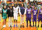 Girls all Tournament Team Awards went to Errion Bells, Fayette East (not pictured); Hailey Hardaway, Bolivar; Kemya Allen, Bolivar; Jamcia Sangster, Whiteville; Justice Robertson, Whiteville; Phakaria Sharp, Whiteville; Jakirya Jones, Fayette West; Khaila Richardson, Fayette West; Kamyia Ransom, Fayette West; and Shaniah Tate, Fayette West. Tournament MVP was Jayla Cole, Fayette West, and Coach of the Year was Kathleen Croley.