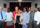 Shirley Mitchell was presented the 2015 Peace in the Streets Unity Award. Photo (l-r) Hardeman County Mayor Jimmy Sain, Rev. Barbara Fitzhugh, Bolivar Mayor Barrett Stevens, Shirley Mitchell, Rev. Steven Mayhorn, current Pastor St. Paul’s CME, Rev. Walter Brown former Pastor St. Paul’s CME, Bolivar City Councilman Julian McTizic, Bobby Boyle. 