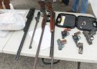 A total of six guns (all except one operational with some being fully loaded) and a large bag of prescription medications were collected during Hardeman County’s first gun swap program, held on Saturday, December 13. 