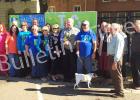 Citizens of Hardeman County, along with Keep Tennessee Beautiful Director, and Hardeman County Mayor Jimmy Sain (center) participated in a rally on Tuesday, November 10, to kickoff America Recycles Day.