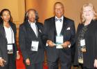 Pictured is Mr. Robertson, his wife, his daughter and Mary Heinzen. 