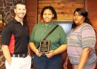 Rotary student of the month Kiana Rouse pictured with her mom