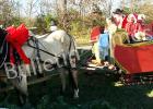 Saulsbury holds Christmas Parade Pictured above, Santa arrived at Saulsbury’s Annual Christmas Parade in a sleigh drawn by two beautiful horses. He was accompanied by Pocahontas and his faithful elf, Jan. In addition to Santa, this year’s parade was made up of fire trucks, a county rescue vehicle, numerous decorated riding lawnmowers and a huge tractor pulling a trailer loaded with children. Every participant received a commemorative ornament. The children visited Santa and there was a "most festive dressed" contest.