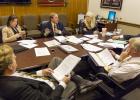 The House Civil Justice Committee holds a "pre-meeting" at the legislative office complex in Nashville, Tenn., on Monday, March 16, 2015. No public notice is given for the pre-meetings, which are held by at least 10 of 15 House committees. Clockwise from top left are Reps. Leigh Wilburn, R-Somerville; Mike Carter, R-Chattanooga; Sherri Jones, D-Nashville; Jim Coley, R-Bartlett; Jon Lundberg, R-Bristol; and Bill Beck, D-Nashville. (AP Photo/Erik Schelzig) Article Image Alt Text