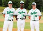 Photo left to right: Tyler Rice, Alvonte Polk, and Noah Cody were honored as seniors on May 2. Photo by Sarah Rice. 