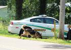 Photo Courtesy of Tom Evans/ McNairy County News After picking up the scent of the suspects at the post office, K-9 Jack took investigators on the trail which led to the apprehension of those suspects investigators believe are responsible for the burglary of the post office.