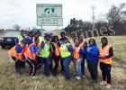 Members who participated in the litter pick up are pictured as follows: Front row (l-r) Bridgett Ransom, Joyce Murphy, Carolyn Shaw, Talia Willis, Tameria Bowling, and Bianca Motley. Back row (l-r): Diane Jeffries, Linda Beard, Yvonne Allen, Renay Harvey, Jessica Matthews, Kimberly Bowden, and Justin Ransom (son of Bridgett Ransom)