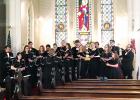 The Freed-Hardeman University Concert Chamber Choir sang at St. James Church. Photo by Ginger Tester.