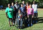 Pictured (l-r): Armatha Woods, Mary Woods, James Spencer, Louie Buchud, Noah Smeltser, Billy Cossar, Sharon Cossar, Marnina Smeltser and Christian Robertson, who were winners in the 2014 Family 5K Run/Walk Fitness Fun Day.