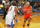 Deja Faulkner positions herself to score against McNairy Central.