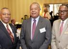 Pictured at the ceremony (l-r): Evelyn Robertson Jr., retired, Whiteville; Harold Nance, president, Nance Investments, Alamo; and Reverend James Luvene, pastor, Dyersburg United Methodist Church.