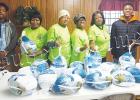 Whiteville Food Bank Celebrates Thanksgiving The Whiteville Food Bank gave out its first Thanksgiving package November 12 at the Whiteville Senior Citizens building. The Food Bank thanks those who lent their support.